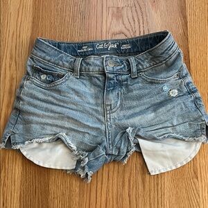 Cat & Jack Blue Jean Shorts Distressed Cut-Off Style